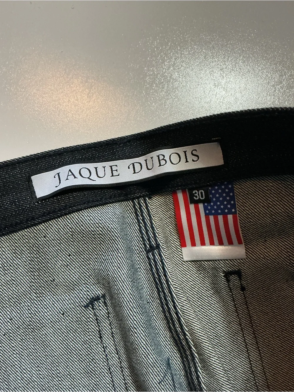 Jaque Dubois Made In USA Double Knee Suede Heavy Duty Carpenter Denim Jeans
